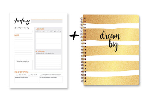 Writing Journal + Daily Notepad Bundle