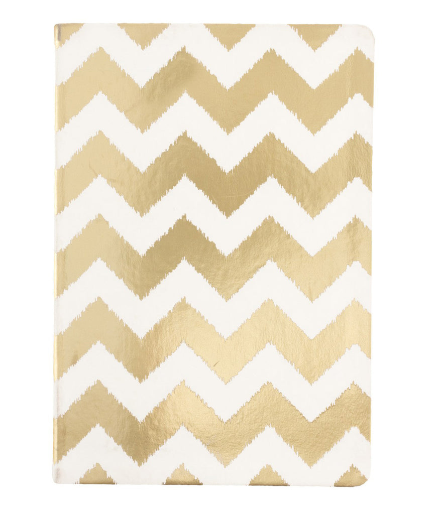 Gold Chevron Lined Journal